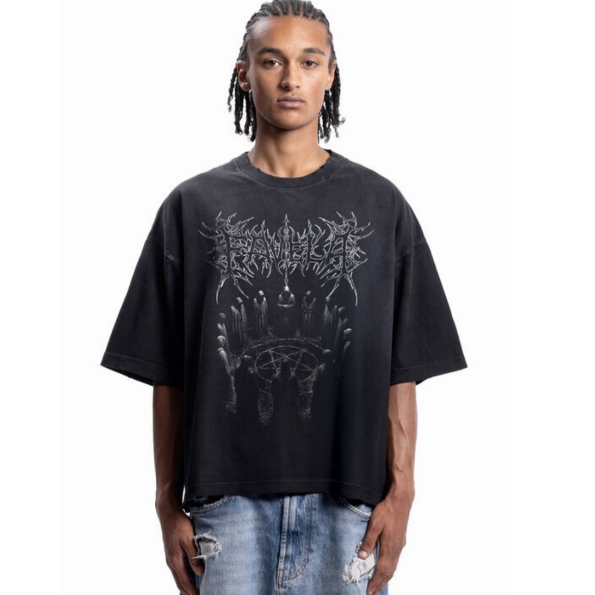 Streetwear Brand Fonts - カルトメタルフォントストリートトレンディブランド Tシャツコットングラフィック Tシャツ男性女性夏ストリートウェア