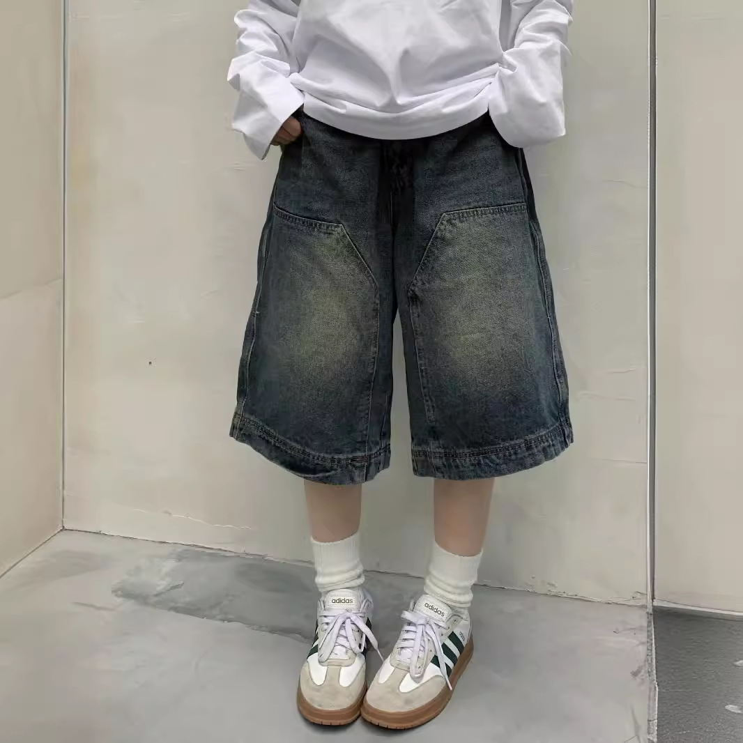 Streetwear Brand Pants - レディース Y2K ヴィンテージ バギー ジーンズ ショートパンツ