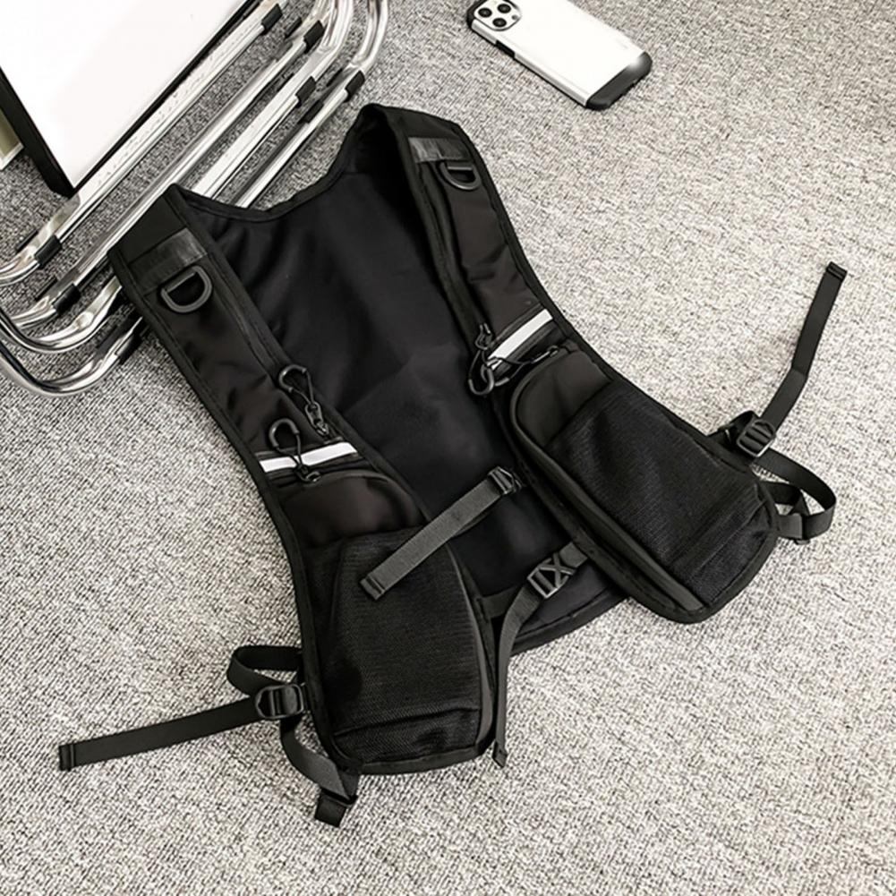 男性用反射型チェストバッグ,大容量,カジュアルベスト,ストリ - Streetwear Brand Bag のレビューと価格