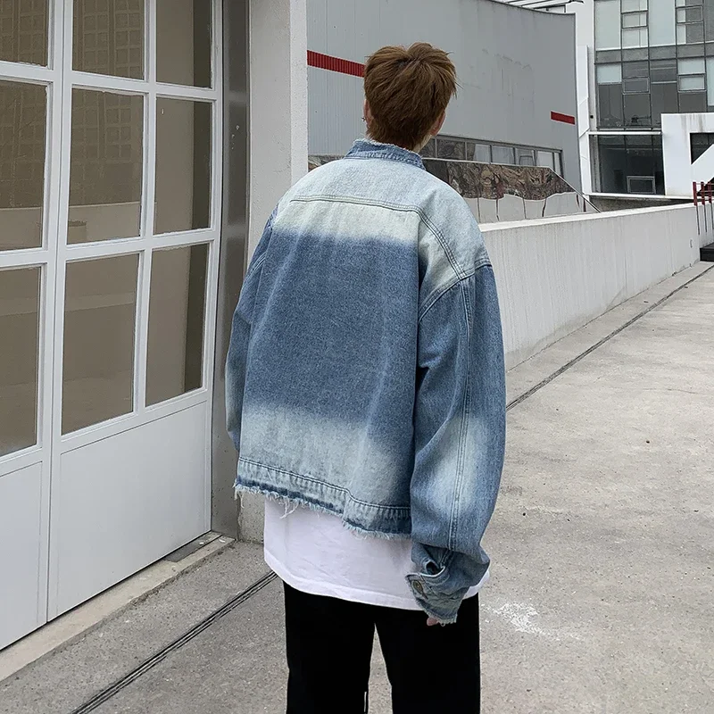 アメリカンレトロヒップホップローエッジデニムジャケットメンズ - Streetwear Brand Pants のレビューと価格