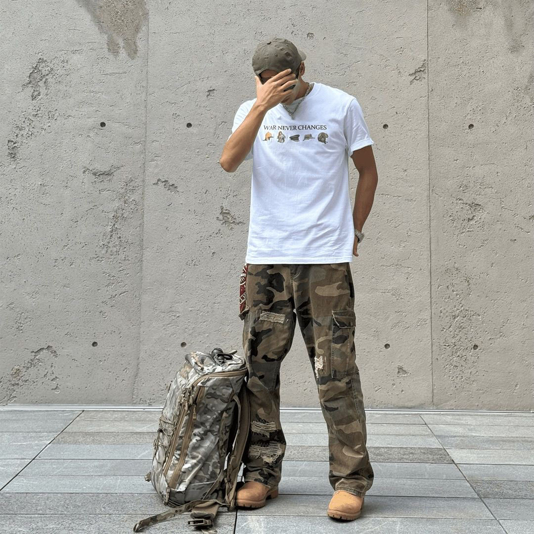 ヘルメット進化の歴史アメリカントレンドブランド半袖Tシャツ夏 - Streetwear Brand Shirts のレビューと価格