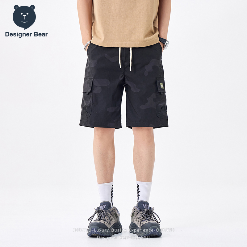 ブランド服夏カーゴ迷彩ショーツ男性マルチポケットだぶだぶの巾 - Streetwear Brand Pants のレビューと価格