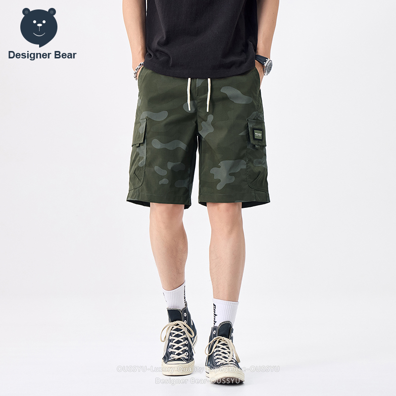 ブランド服夏カーゴ迷彩ショーツ男性マルチポケットだぶだぶの巾 - Streetwear Brand Pants のレビューと価格