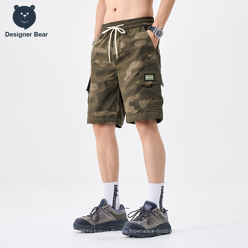 ブランド服夏カーゴ迷彩ショーツ男性マルチポケットだぶだぶの巾 - Streetwear Brand Pants のレビューと価格