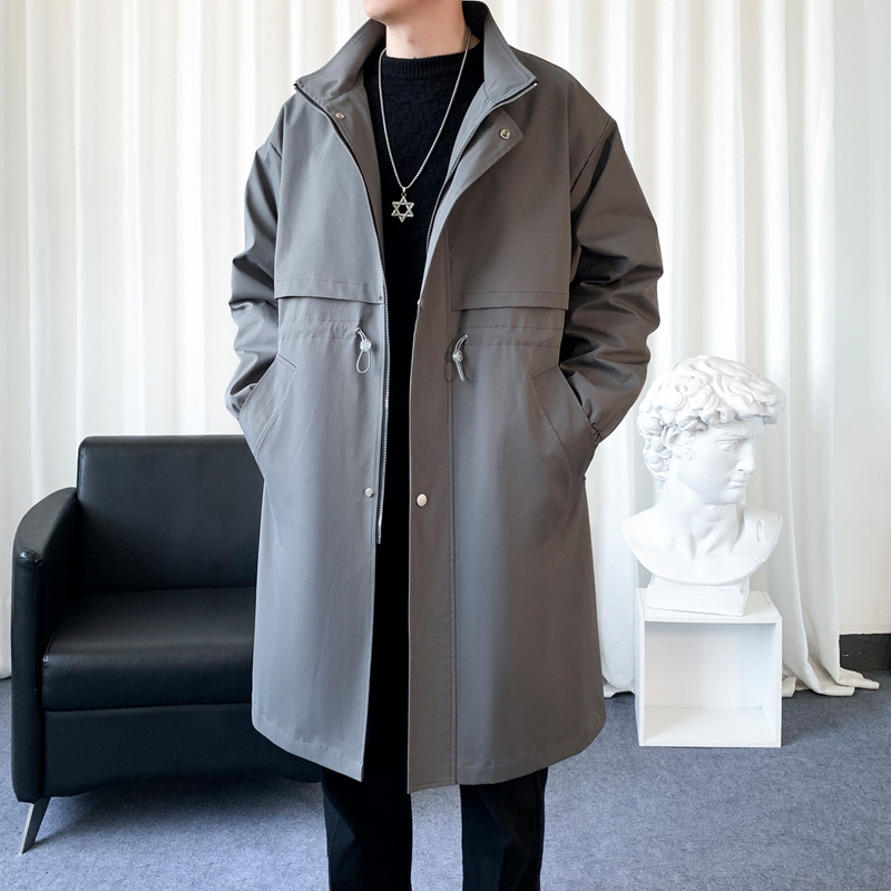 韓国のメンズファッショントレンチコート,ロングオーバーコート - Streetwear Brand New のレビューと価格