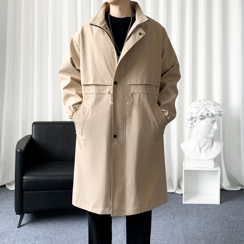韓国のメンズファッショントレンチコート,ロングオーバーコート - Streetwear Brand New のレビューと価格