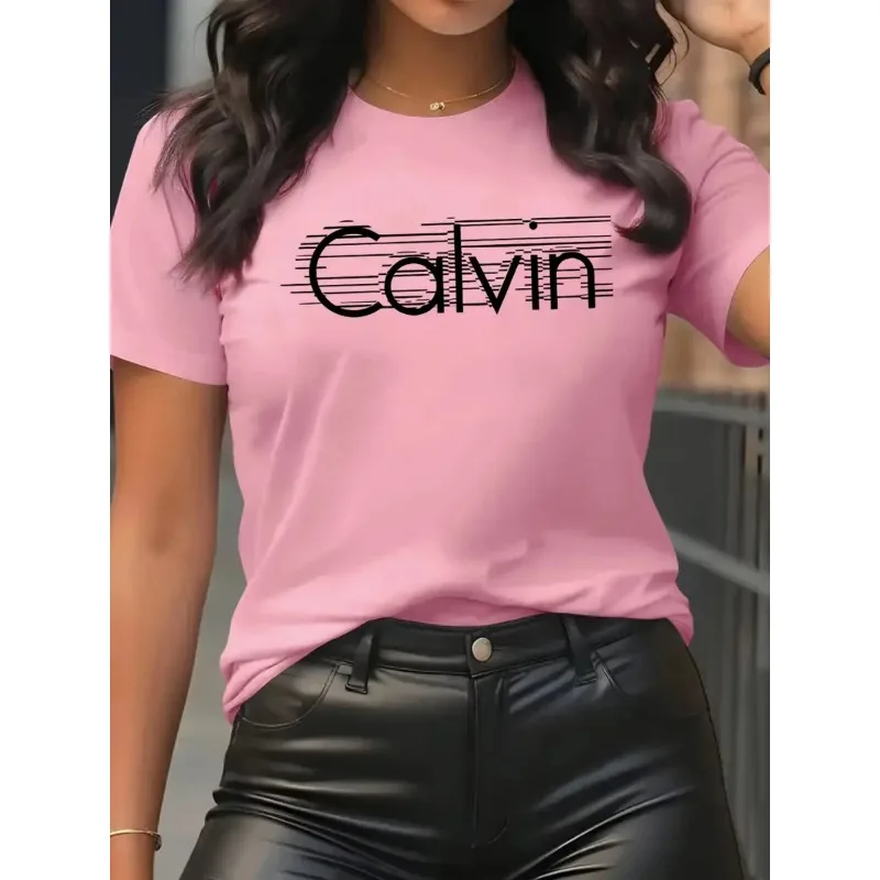 カルバン レディース Tシャツ レジャー ファッション 半袖 - Streetwear Brand Shirts のレビューと価格