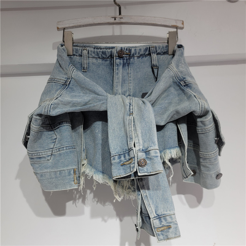 デニムショートパンツ レディース ジーンズ ヴィンテージ ウ - Streetwear Brand Pants のレビューと価格