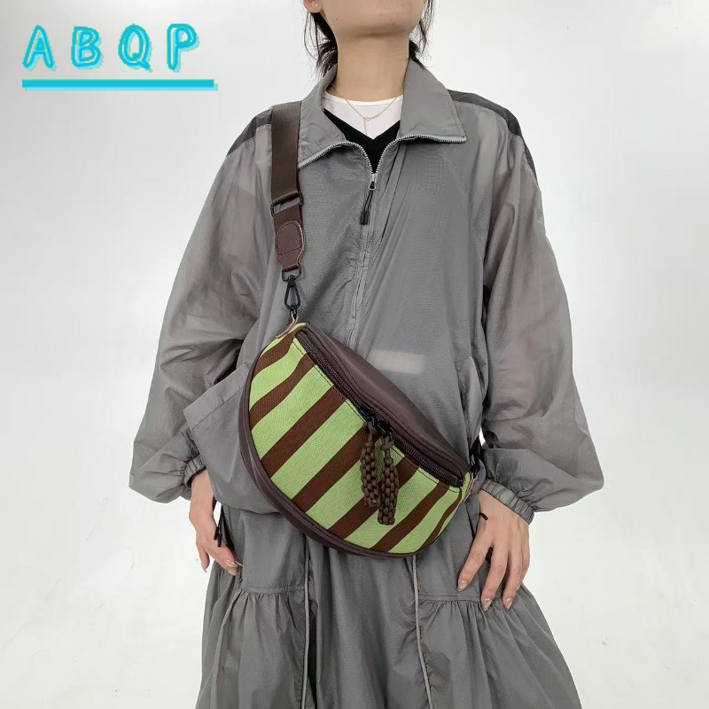 新しい女性のクロスボディバッグ高級ブランドストライプファッシ - Streetwear Brand Bag のレビューと価格