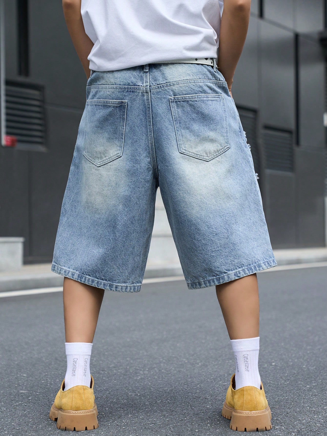 メンズ ルーズフィット デニム バミューダ ショーツ、ヴィン - Streetwear Brand Pants のレビューと価格