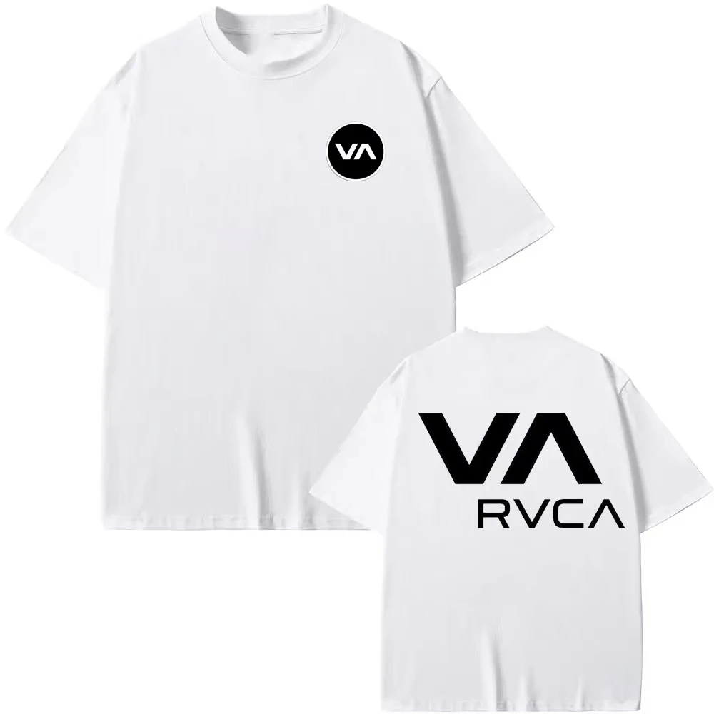 RVCA Tシャツ黒 Tシャツ夏の綿 Tシャツ夏半袖ファッシ - Streetwear Brand Shirts のレビューと価格